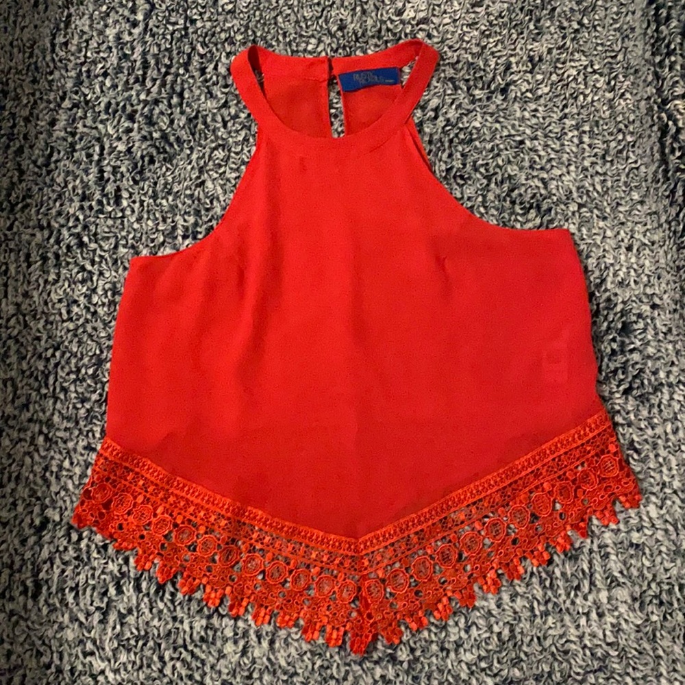 Rustic Royals red tank top